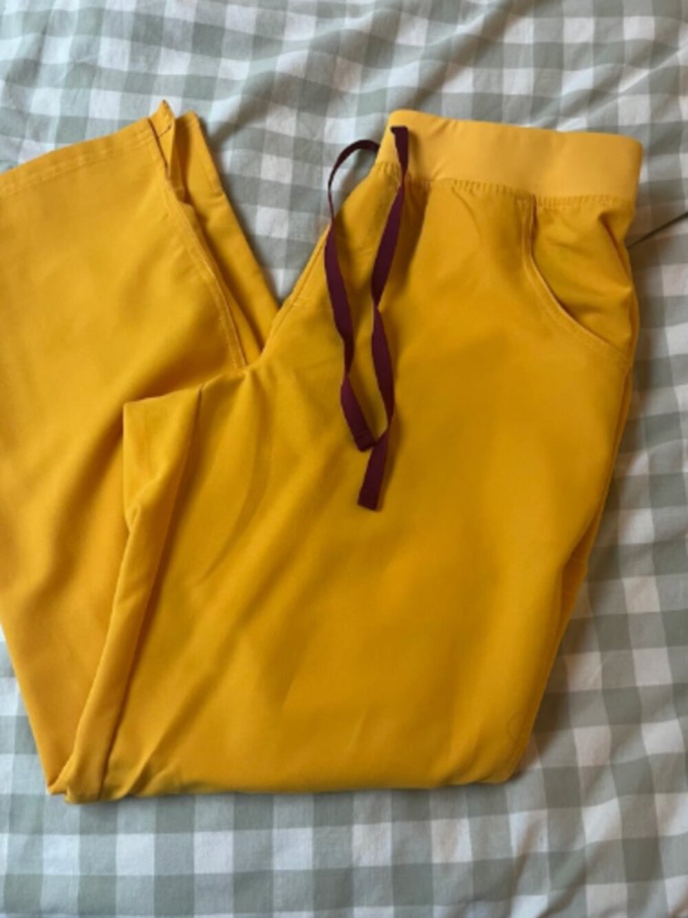 Figs Emergency Yellow Kade Cargo Scrub Pant Sz Large
